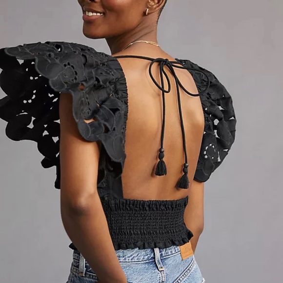 Anthropologie Hope for Flowers by Tracy Reese open back top - Picture 2 of 7